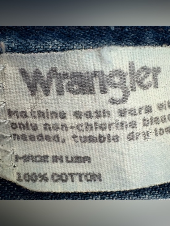 Wrangler 80’s Vintage Western Jeans Aztec Trim HR Made USA 🇺🇸 Boho Festival 5x32 - Picture 7 of 16
